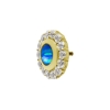 Gold Vintage Opal Zirconia - Round