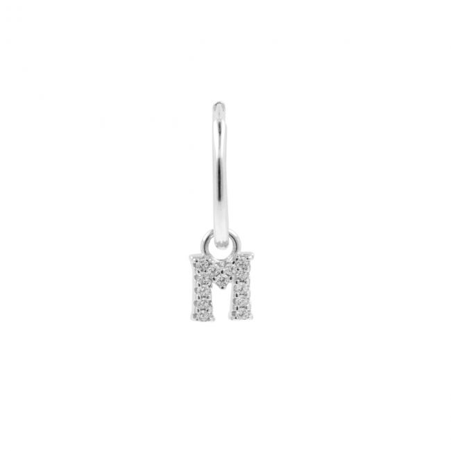 Alphabet Letter Earring - M