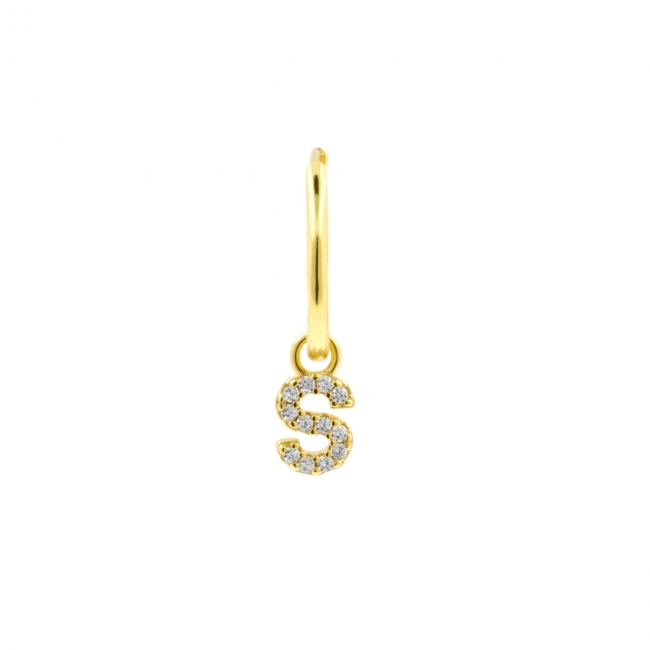 Alphabet Letter Earring - S