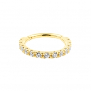 Gold Click Ring Set With Zirconia